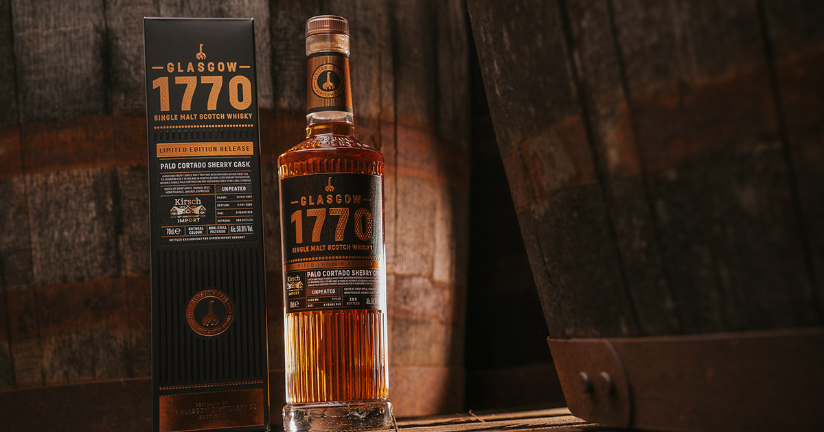 269 Flaschen: Glasgow 1770 Single Cask für 50 Jahre Kirsch Import