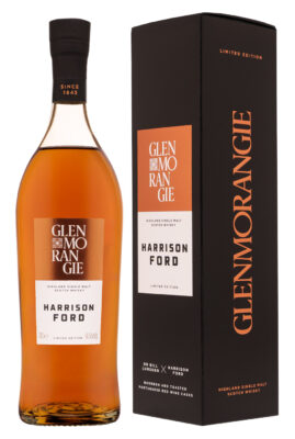 eine Flasche Glenmorangie Harrison Ford Limited Edition nebst Geschenkverpackung