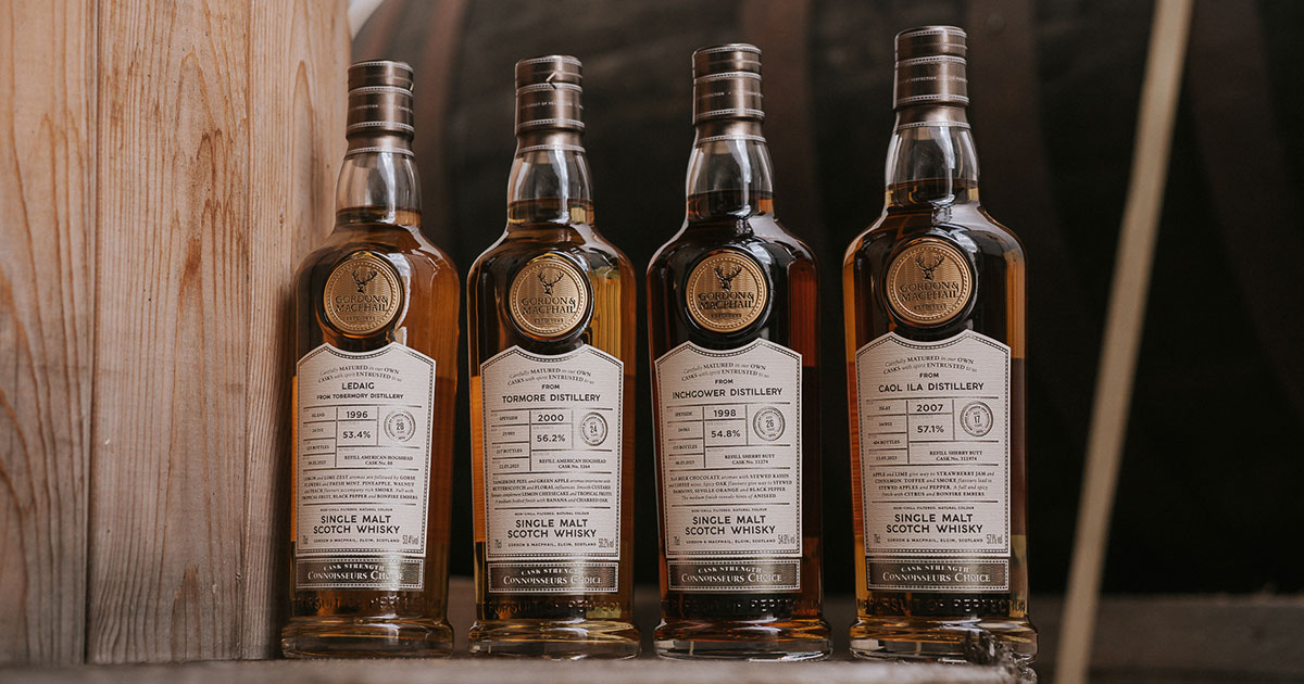 Cask Strength: Gordon & MacPhail bringt vier Single Cask Bottlings