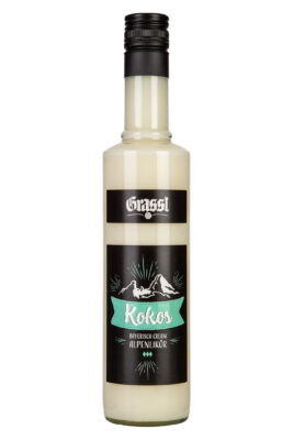 Grassl Bayerisch Cream Alpenlikör Kokos eine Flasche Grassl Bayerisch Cream Alpenlikör Kokos