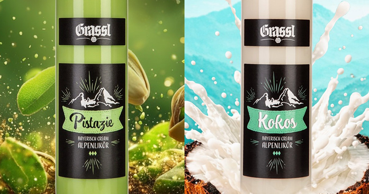 Bayerisch Cream: Enzianbrennerei Grassl launcht Liköre „Pistazie“ und „Kokos“ Bayerisch Cream: Enzianbrennerei Grassl launcht Liköre „Pistazie“ und „Kokos“