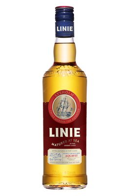 Linie Aquavit Double Cask Port eine Flasche Linie Aquavit Double Cask Port