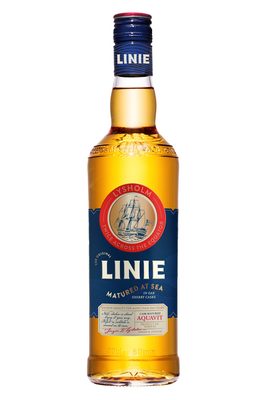 Linie Aquavit eine Flasche Linie Aquavit