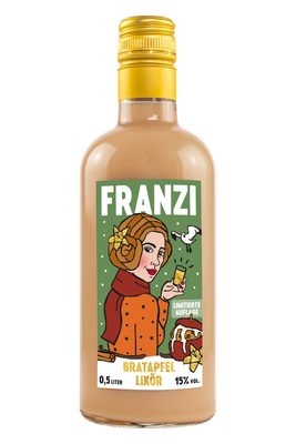 Franzi Bratapfel Likör eine Flasche Franzi Bratapfel Likör