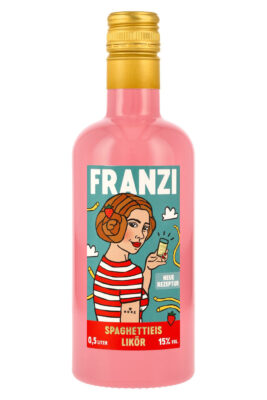 eine Flasche Franzi Spaghettieis-Likör