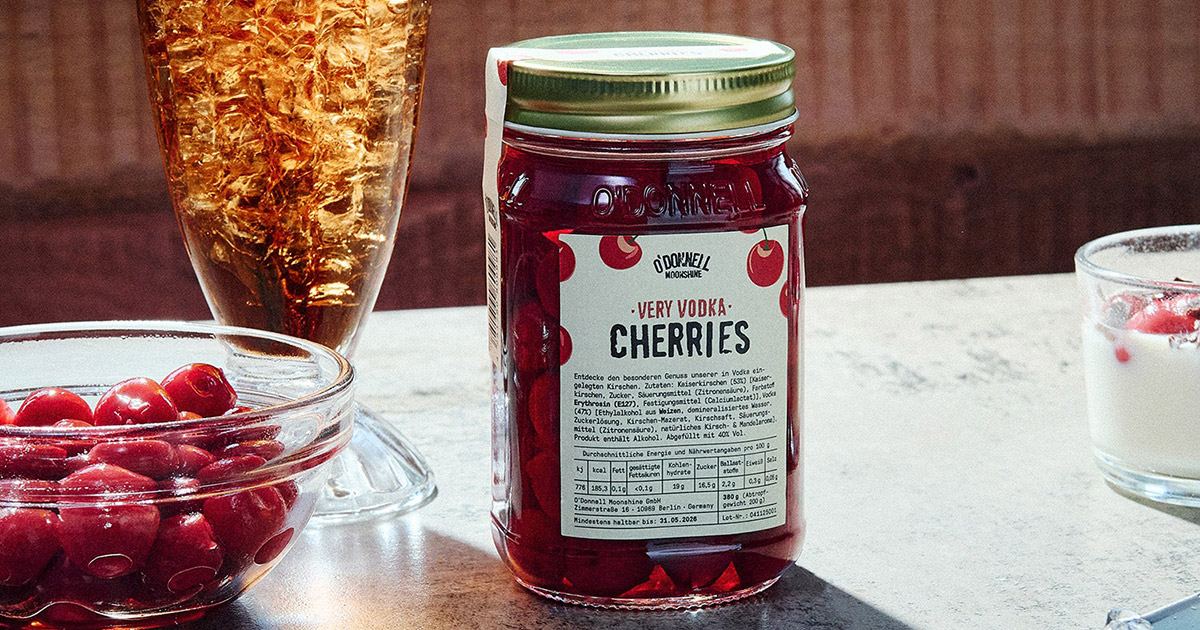 Kirschen mit Vodka: O’Donnell Moonshine legt Very Vodka Cherries groß auf