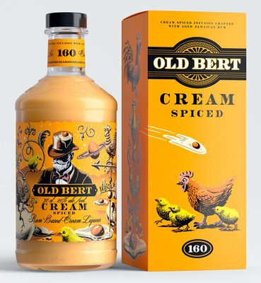 Old Bert No. 160 Cream Spiced eine Flasche Old Bert No. 160 Cream Spiced nebst Geschenkverpackung