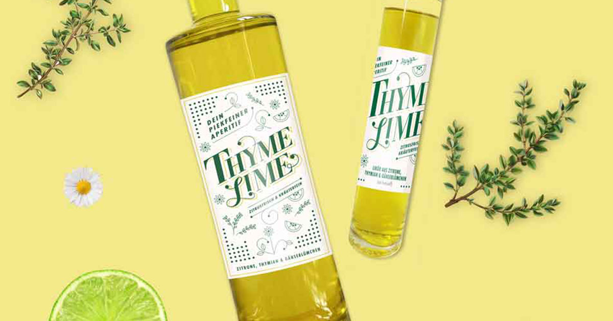 Aperitif-Likör: Piekfeine Brände launcht Thymelime