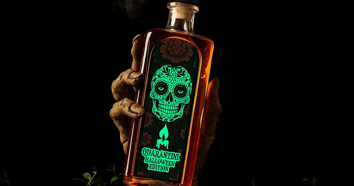 Leuchtendes Etikett: Social Distillery enthüllt Quarantini Halloween Edition