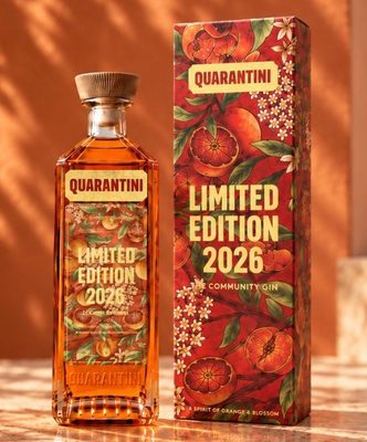 Quarantini Limited Edition 2026 eine Flasche Quarantini Limited Edition 2026 nebst Geschenkverpackung