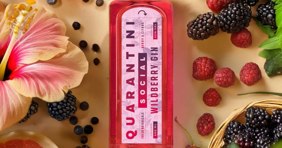 Fruchtig-beerig: Social Distillery launcht Quarantini Wildberry Gin