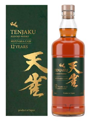 Tenjaku Blended Whisky 12 Jahre Mizunara Cask eine Flasche Tenjaku Blended Whisky 12 Jahre Mizunara Cask nebst Geschenkverpackung