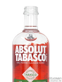 Absolut Tabasco Hals der Hals einer Flasche Absolut Tabasco