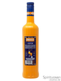 Andalö Aperitif Rückseite eine Flasche Andalö Aperitif von hinten