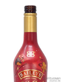 Baileys Lebkuchen-Schokoladengeschmack Hals der Hals einer Flasche Baileys Lebkuchen-Schokoladengeschmack