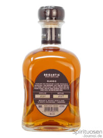eine Flasche Brigantia Classic von hinten