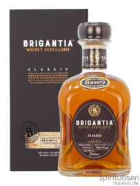 eine Flasche Brigantia Classic nebst Verpackung