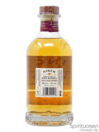 eine Flasche Hinch Single Malt von hinten