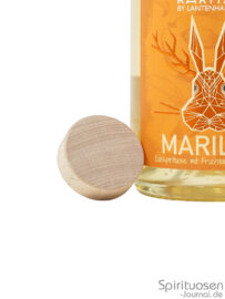 der Verschluss einer Flasche Lantenhammer Raritas Marille