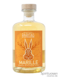 eine Flasche Lantenhammer Raritas Marille von vorne