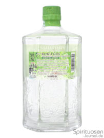 eine Flasche Roku Gin Noryo Tea Edition von hinten