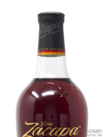 der Hals einer Flasche Ron Zacapa Solera Gran Reserva