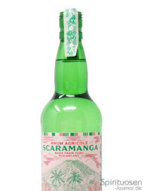 Scaramanga Rhum Agricole Hals der Hals einer Flasche Scaramanga Rhum Agricole