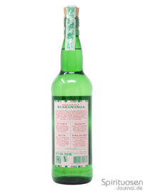 Scaramanga Rhum Agricole Rückseite eine Flasche Scaramanga Rhum Agricole von hinten