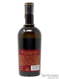 Windspiel Dry Gin Distillers Cut 2025 Rückseite Windspiel Dry Gin Distillers Cut 2025 Rückseite