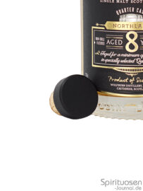der Verschluss einer Flasche Wolfburn Northland 8 Jahre