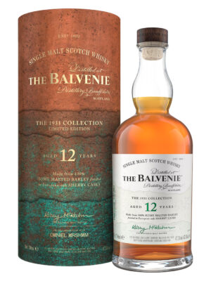 eine Flasche The Balvenie 1931 Collection 12 Jahre samt Geschenkverpackung