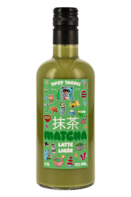 Tipsy Tanuki Matcha Latte Likör eine Flasche Tipsy Tanuki Matcha Latte Likör