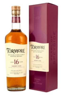 eine Flasche Tormore 16 Jahre