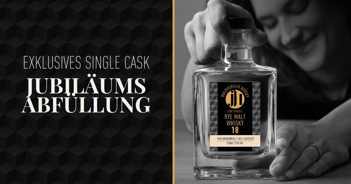 Auch fassstark: Destillerie Haider mit Rye Malt Whisky J.H. 18 Auch fassstark: Destillerie Haider mit Rye Malt Whisky J.H. 18