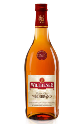 eine Flasche Wilthener Feiner Alter Weinbrand